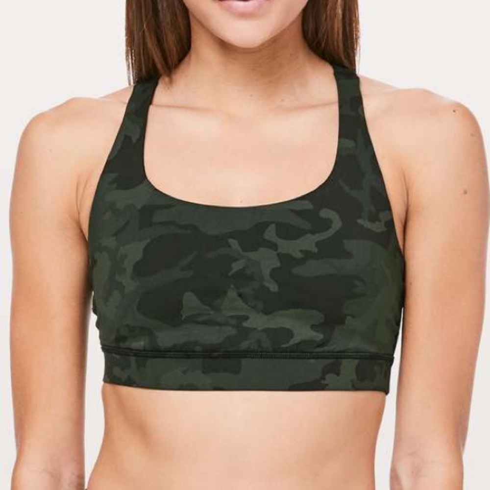 Lululemon camo patterned Energy bra